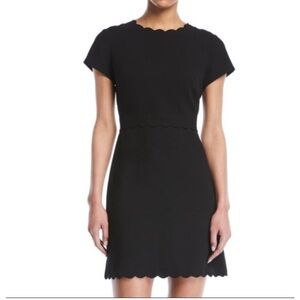 Club monaco black scallop dress